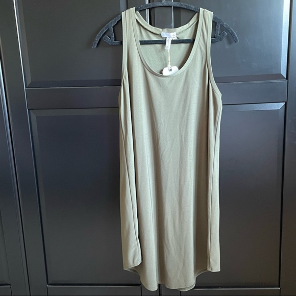 NWT Leith Racerback Green Shift Dress - M - Picture 4 of 7